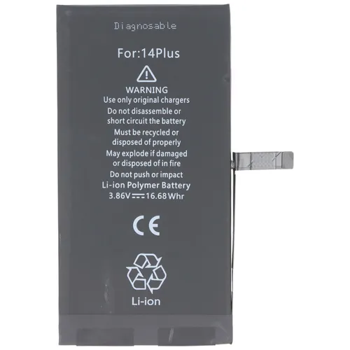 Akku für Apple iPhone 14 Plus - Li-Polymer, 4325mAh, diagnostizierbar - Hochwertiger Akku für Apple iPhone 14 Plus, Li-Polymer mit 4325mAh für lange Laufzeiten. Diagnostizierbar und sicher im Einsatz. Kompakt und einfach zu installieren!
