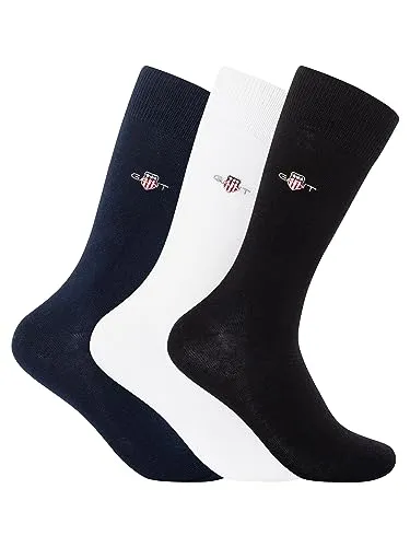 GANT Herren Shield 3-pack Socken, Schwarz, 43-45 EU von GANT