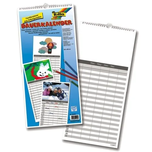 Folia Dauerkalender, 23 x 49 cm von folia