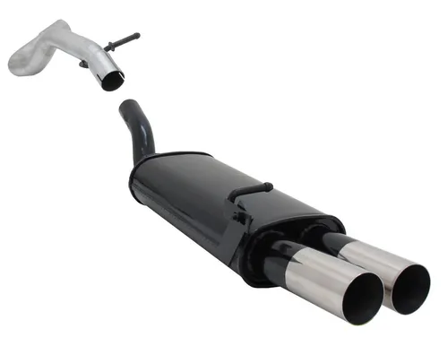 Novus Sportauspuff für Audi A3, Seat Leon, VW Golf 4, VW New Beetle 2x76mm RL - Schalldämpfer mit sportlichem Design und leistungssteigerndem Effekt für ein optimiertes Fahrerlebnis.