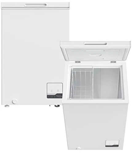 PKM Gefriertruhe BGT100D - 99 l Kapazität - Tiefkühler mit 99 l Volumen, ideal für kleine Haushalte, bietet 17 Std. Lagerzeit bei Störung und kommt mit einem praktischen Drahtkorb.