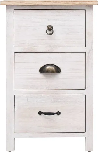 vidaXL Beistellschrank 35x25x57 cm aus Massivholz Paulownia von vidaXL