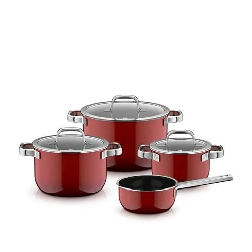 WMF Fusiontec Mineral Pro 4-teiliges Topf-Set - Kochtöpfe für alle Herdarten, kratzfest und langlebig, Made in Germany – ideal für gleichmäßiges Garen und volle Aromen.
