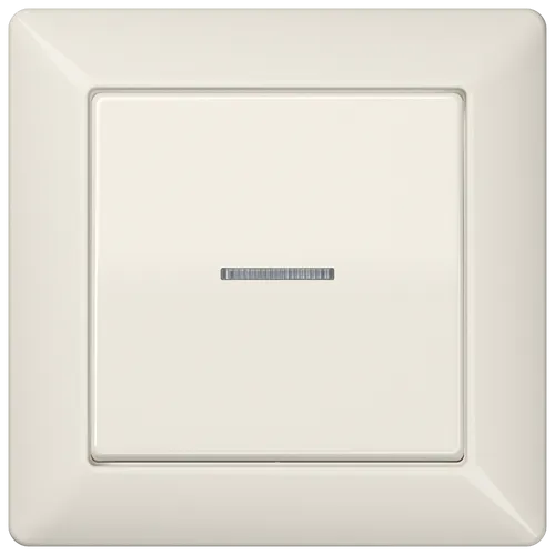 Jung AS590KO5 Wippe mit Rahmen mit Lichtleiter, Duroplast, Serie AS, weiß