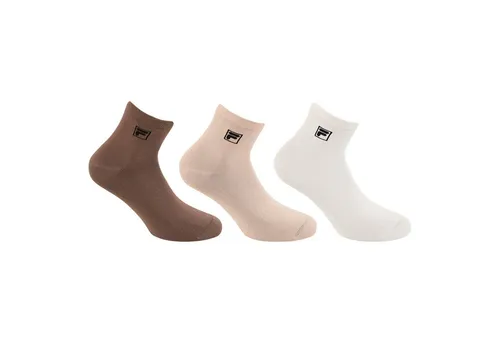 Fila Kurzsocken UNISEX QUARTER PLAIN SOCKS (3-Paar) mit eingestrickem Logo