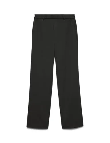 VERO MODA Damen Hose 10267718 Black XS-32 - Damen-Hose im Regular Fit mit bequemem Gummizugbund und pflegeleichtem, elastischem Material für optimalen Tragekomfort.