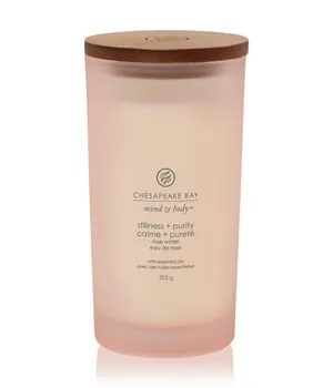Chesapeake Bay Candle Mind & Body Stillness & Purity - Rose Water Duftkerze 355 g - Kerzen mit einem blühenden Bouquet aus Rosen und Pfingstrosen, ideal für entspannende Momente und ein harmonisches Raumklima.