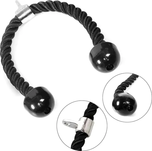 CCLIFE Trizepsseil Trizepstau Kraftstation Trizeps Bizeps Zughilfe Trainingsseil, Größe:70cm