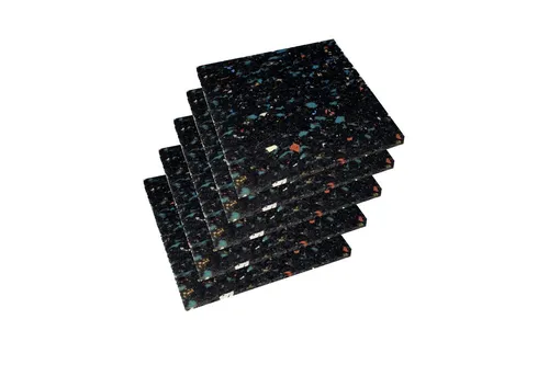 Hofmann & Pabst Terrassendielen Terrassenpads 10 mm 90 x 90 mm Gummigranulatpads Pads 90x90x10 mm, 10,00 mm Stärke, (25-St., Pads 90x90x10mm, 25 Stck), wasserfest, trittschalldämmend, witterungsbeständig