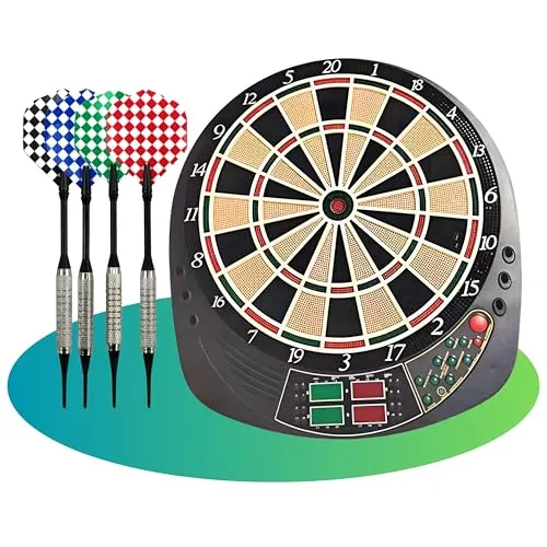 Best Sporting elektr. Dartscheibe Coventry - 27 Spiele für bis zu 16 Spieler - Elektronische Dartboards mit 27 Spielen und 159 Varianten, inklusive 12 Dartpfeilen und Soundeffekten für das perfekte Turnier-Feeling.