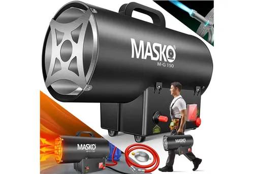 MASKO Heizgerät, 15000 W, Gasheizgebläse Gasheizer Heizkanone Gasheizstrahler Bauheizer