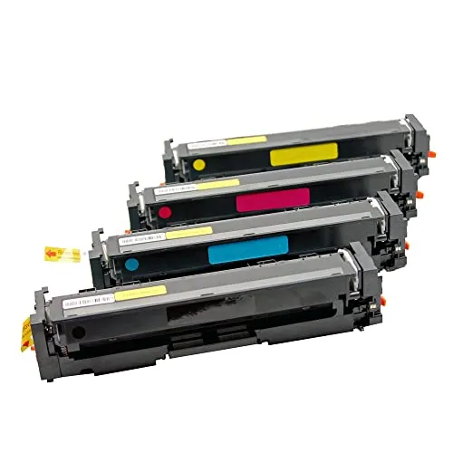 ABC Set 4X Alternativ Toner für HP LaserJet Pro M154 und MFP M180 - Set mit 4x kompatiblen Tonerkartuschen für HP 205A CF530A-CF533A, ideal für hochwertige Druckergebnisse. Seitenleistung: Schwarz 1100, Farben je 900 Seiten. 100% neu und zuverlässig.