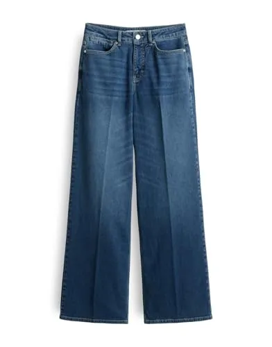 someday Weite Jeans blau 36 - Jeans in Größe 36, mid mist blue, mit hohem Baumwollanteil für hohen Tragekomfort und lässigen Look, ideal für den Alltag.