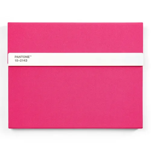 Pantone 18-2143 Plain Notebook mit Stift und Lineal - Hochwertiges 160-seitiges Notizbuch mit Hard Cover in modernem Pink, ideal für kreative Notizen und Skizzen. Perfekt für Schule, Büro oder unterwegs.