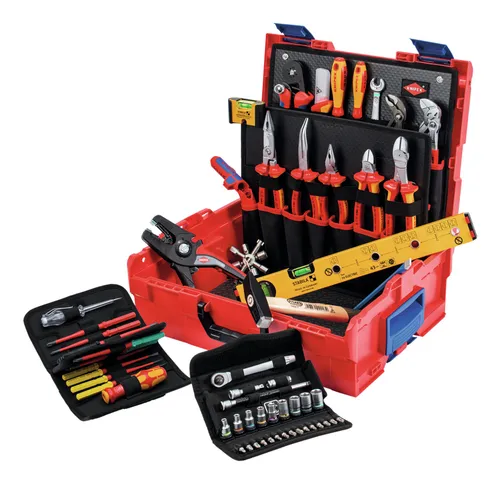 Knipex L-Boxx 00 21 19 LB E VDE - 65-teiliges Werkzeugset, VDE-geprüft und flexibel aufteilbar für komfortables Handling