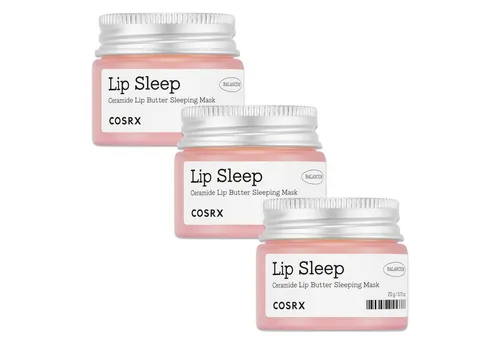 COSRX Lip Sleep Ceramide Butter Lippenmaske, 3-tlg. - Intensive Lippenpflege für geschmeidige Lippen - 3-teiliges Set mit balsamartiger Textur, die die Lippen intensiv mit Feuchtigkeit versorgt. Regelmäßige Anwendung sorgt für weiche und gepflegte Lippen. Ideal für die Nachtpflege.