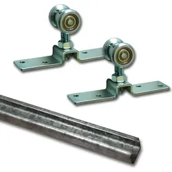 Schiebetür Beschlagset 55 kg mit 2,5m Laufschiene