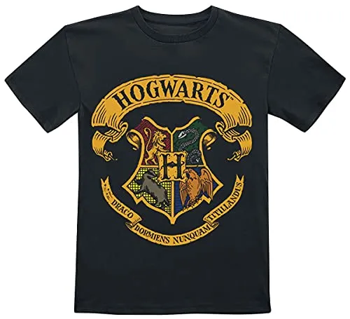 Harry Potter Kids - Hogwarts Crest Unisex T-Shirt schwarz 116