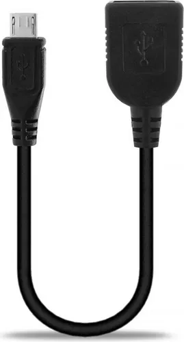 subtel USB OTG Kabel kompatibel mit Samsung Galaxy Tab A / E / S / S2 / Tab 3 / 4 Tablet On The Go Adapter Micro USB Stecker auf USB A Buchse, Host Anschluss Adapterkabel PVC schwarz