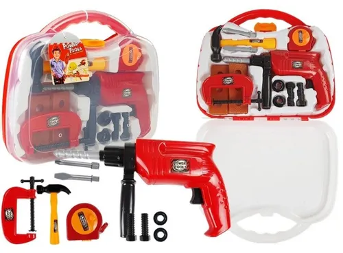 Leantoys Werkzeugset im Koffer Bohrer Schrauben Hammer