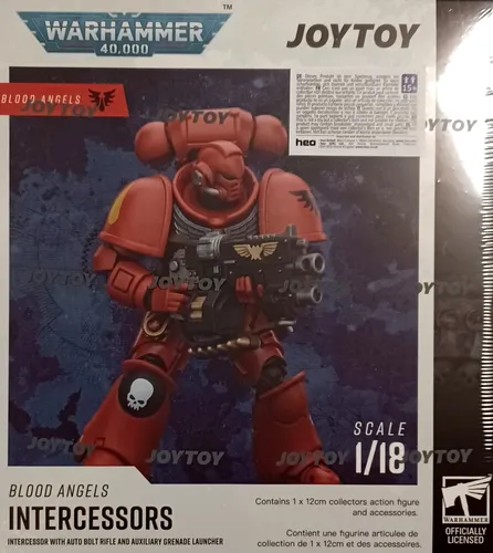 Warhammer 40k Actionfigur 1/18 Blood Angels Intercessors 12 cm - Sonstige, detailreiche 12 cm große Figur in leuchtendem Rot, perfekt für Sammler und Warhammer-Fans.