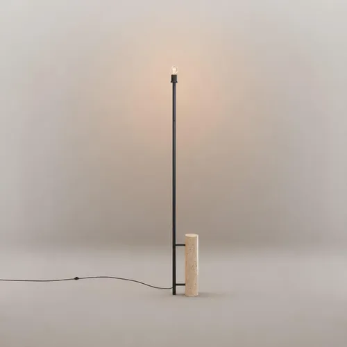 s.luce Stehlampe Velo Travertin-Stein 180cm von s.luce