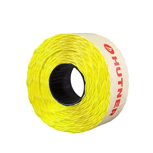 Rollen Preisetiketten 22x12 leucht-gelb permanent | 15.000 Etiketten | Preisauszeichner Etiketten | Auszeichner Etiketten | HUTNER 10