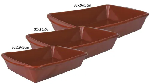 Arte Regal Auflaufform Mediterran aus glasiertem Ton, 3 verschiedene Größen