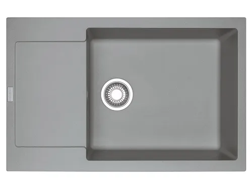 Franke Maris MRG 611-78 XL Steingrau Granitspüle - Küchenspüle aus hochwertigem Granit mit kurzer Abtropffläche, ideal für moderne Küchen. Maße: 78x50x20 cm, elegante Farbe Steingrau.