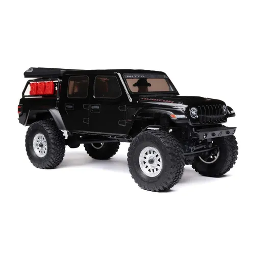 Axial SCX24 Jeep JT Gladiator 4X4 RTR - Rock Crawler Black - RC Crawler mit Allradantrieb, perfekt für Hobby-Modellbauer, inklusive Akku & Ladegerät für sofortigen Fahrspaß.