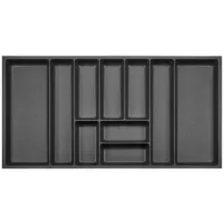 SO-TECH® Besteckeinsatz Orga-Box-3 silbergrau in schwarz von SO-TECH