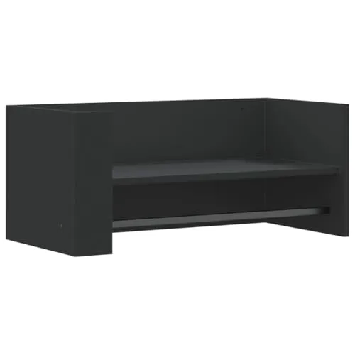 vidaXL Wandregal mit Hängestange - Schweberegal für Flur und Wohnzimmer, aus robustem Holzwerkstoff mit Hängestange für Schlüssel und Taschen – platzsparend und stilvoll.