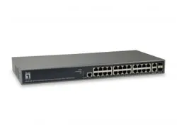 LevelOne 26-Port L3 Lite Managed Switch - Switch mit 24 PoE-Plus Gigabit Ethernet Ports, QoS-Steuerung für optimale Traffic- und Bandbreitenverwaltung, ideal für moderne Netzwerke.