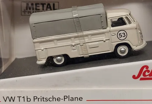 Schuco 452650300 VW T1b Pritsche mit Plane, 