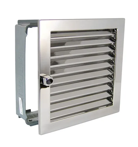 Warmluftgitter WG 2323 ESG Edelstahl Hochglanz 230 x 230mm - Lüftungsgitter aus hochwertigem Edelstahl, ideal für eine elegante Raumgestaltung und optimale Luftzirkulation.