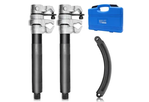 CCLIFE Federspanner KFZ 2tlg - Universelles Werkzeug für Auto Stoßdämpfer - Federkompressoren mit beeindruckender Belastbarkeit von 1,2 Tonnen, ideal für PKW, Kleinwagen und SUVs. Perfekt für Profis und Heimwerker durch einfache Handhabung!
