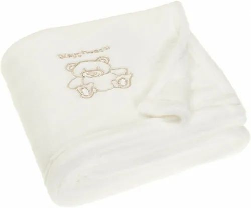 Playshoes Unisex Baby Fleece-Decke Bär 301700 in beige von PLAYSHOES
