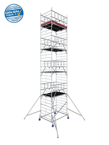 KRAUSE ProTec XXL AH 10,30 m - Alu-Fahrgerüst - Leiter & Treppe - Hochwertiges Alu-Fahrgerüst mit neuester Norm DIN EN 1004-1, ideal für sichere Arbeiten in großer Höhe.