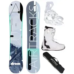 Airtracks Damen Snowboard-Set Freestyle Freeride Drom Lady Rocker 150 + Snowboard Bindung Master W + Snowboardboots Master QL W 41 + Sb Bag