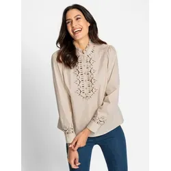 Schlupfbluse INSPIRATIONEN, Damen, Gr. 36, beige
