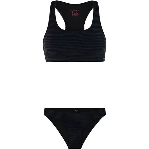 PROTEST PRTEAGER Bikini 2025 true black - XXL - Bademode für sportliche Aktivitäten, mit herausnehmbaren Polstern für zusätzlichen Komfort und umweltfreundlicher Herstellung ohne PFCs, ideal für Stand-up-Paddle-Abenteuer.