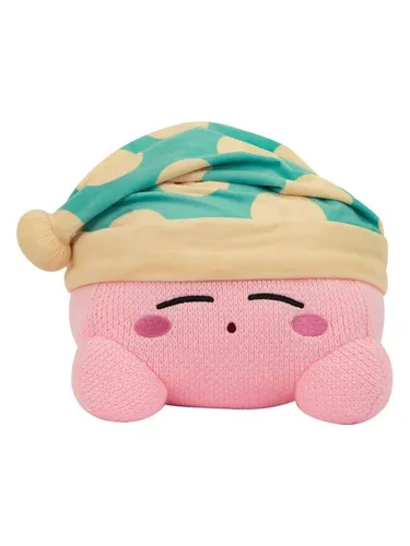 Club Mocchi Mocchi - Nuiguru-Knit Mega Sleeping Kirby - Plüsch-Spielzeug, weicher und quetschbarer Kirby-Plüsch, perfekt zum Kuscheln und ideal für Gamer und Popkultur-Fans.
