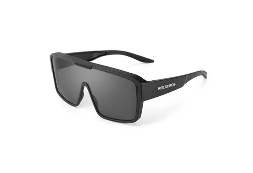 ROCKBROS Überbrille Polarisiert für Damen und Herren – Sportbrille in schwarz+grau - Die ROCKBROS Überbrille bietet polarisierte Sicht für Brillenträger. Ideal für Outdoor-Aktivitäten, leicht und komfortabel mit rutschfesten Silikonbügeln. Schützt die Augen und verbessert die Sicht.