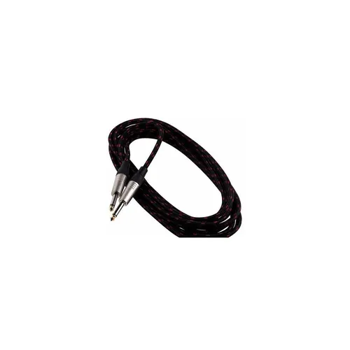 ROCKCABLE Instrument Cable - straight/straight, 6 m / 19.7 ft. - Black Tweed
