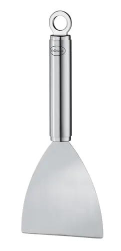 RÖSLE Grillspachtel: Hochwertiger Edelstahl-Spatel für Grill und Küche - Spachtel für die Küche, ideal zum Wenden von Fleisch und Reinigen von Grillplatten, spülmaschinengeeignet und pflegeleicht für müheloses Grillvergnügen.