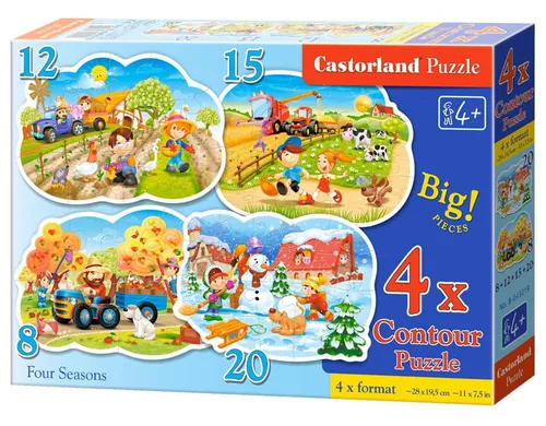 Puzzle 4w1 /8-12-15-20/ konturowe Four Seasons CASTORLAND B-043019 5904438043019