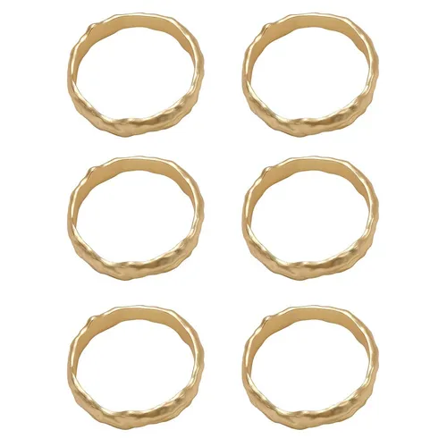 6-Teiliges Serviettenring-Serviettenring-Set Aus Metall, Serviettenschnalle1869