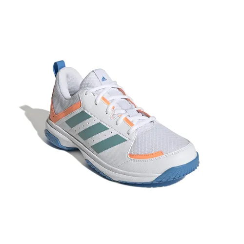 adidas Ligra 7 Hallen-Indoorschuhe Damen, Größe 44 (US 11) - Squashschuhe Damen, atmungsaktives Mesh für hohen Komfort und griffige Außensohle für optimale Stabilität bei schnellen Bewegungen.
