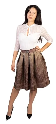 trachtl Giselle Faltenrock mit Gürtel - Der perfekte Trachtenrock für jedes Fest - Röcke für Damen, figurbetonender Schnitt und vielseitig kombinierbar für Oktoberfest, Hochzeiten oder Freizeit.