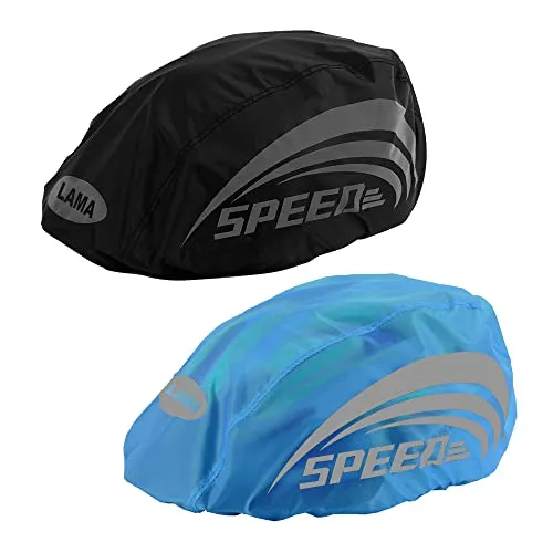 LAMA Fahrradhelm Regenüberzug 2 Stück Wasserdichter Helmüberzug Wasserfester Regenschutz Unisex Regenhülle Helmschutz Helmregenüberzug Helm Regen Abdeckung Regenhaube Mütze Herren Damen Kinder